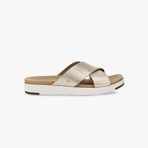 Ugg Kari Metallic Women Slippers Gold (1632EIOFW)